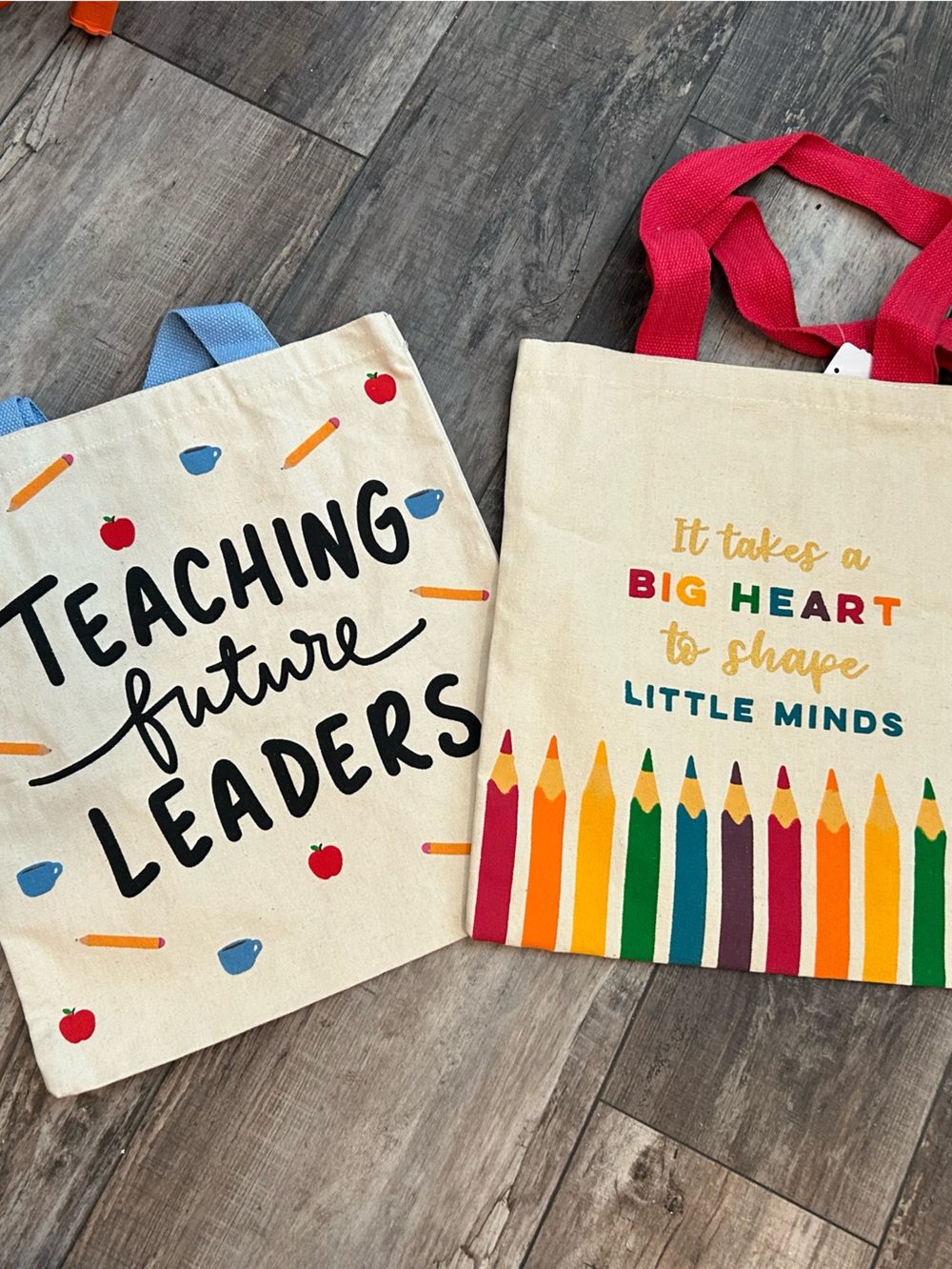 Canvas Kids Tote Bag Lot 14x15 Teaching Future Leaders
